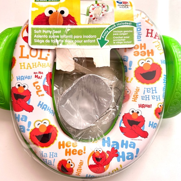 Sesame Street Soft Potty Seat - Cushioned Training Toilet Seat With Elmo & Cookie Monster